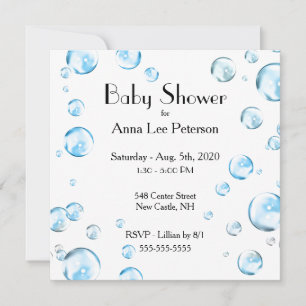 Bubbles Baby Shower-inbjudan Inbjudningar