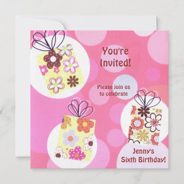 Bubbles Birthday-inbjudan Inbjudningar (Framsida)