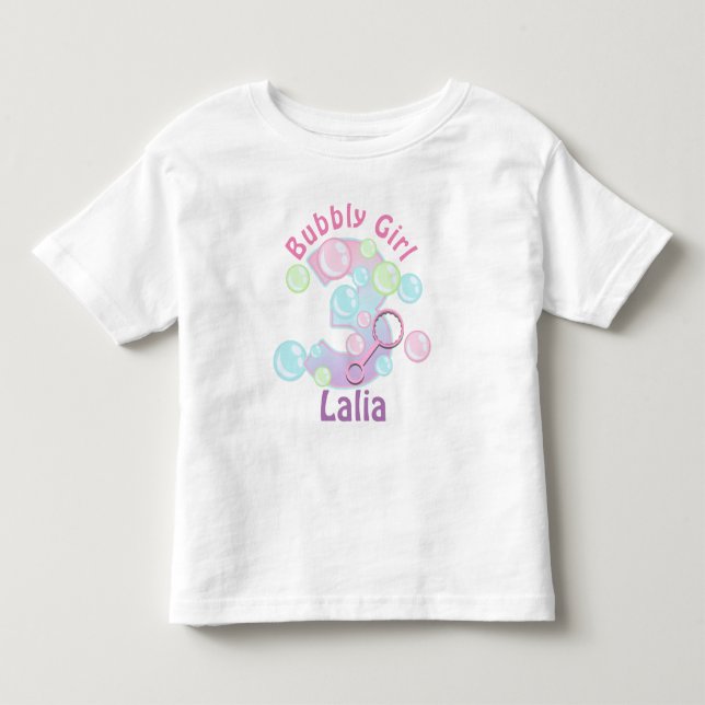 Bubbles Birthday-skjorta Tredje födelsedag T Shirt (Framsida)
