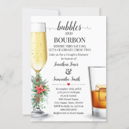 Bubbles & Bourbon innan jag duschar Julafton i par Inbjudningar