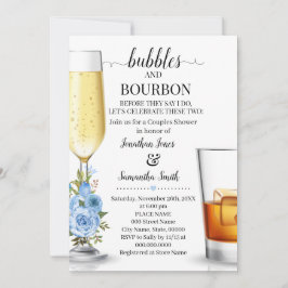 Bubbles & Bourbon innan jag duschar par Inbjudningar