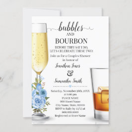 Bubbles & Bourbon innan jag duschar par Inbjudningar