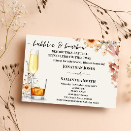 Bubbles & Bourbon Par Shower Fall Wildblommor Inbjudningar
