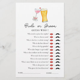 Bubbles & Brew 'Gissa vem' Shower-spel