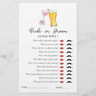 Bubbles & Brew 'Gissa vem' Shower-spel