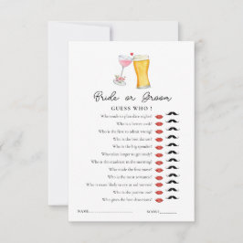 Bubbles & Brew 'Gissa vem' Shower-spel Inbjudningar