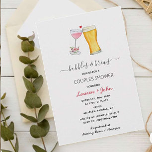 Bubbles & Brew Par-duschinbjudan Meddelande