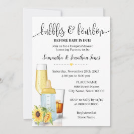 Bubbles & Brews before Baby due Sunblommdusch Show Inbjudningar