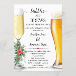 Bubbles & Brews innan jag gör juldusch Inbjudningar