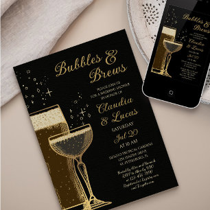 Bubbles Brews Par Möhippa-inbjudan Inbjudningar