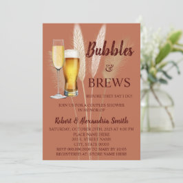 Bubbles & Brews Par Möhippa Pampas Inbjudningar