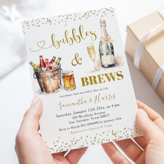 Bubbles & Brews Picture-inbjudan Inbjudningar (Skapare uppladdad)