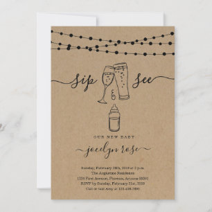 Bubbles & Brews Sip & Se Inbjudningar