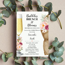 Bubbles Brunch & Blooms innan jag gör Möhippa Inbjudningar