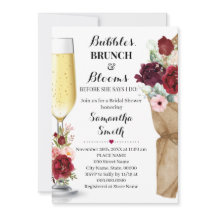 Bubbles Brunch & Blooms Marsala Möhippa Invi