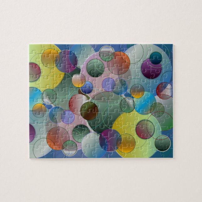 Bubbles Circles globes Multicolor Pussel (Horisontell)