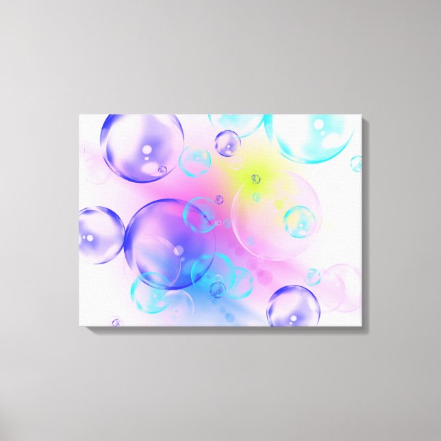 BUBBLES - Colorful Abstrakt Image of Fractal Art - Canvastryck (Framsida)
