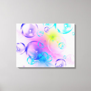 BUBBLES - Colorful Abstrakt Image of Fractal Art - Canvastryck