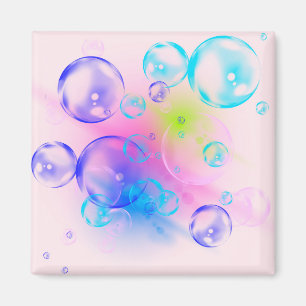 BUBBLES - Colorful Abstrakt Image of Fractal Art - Magnet