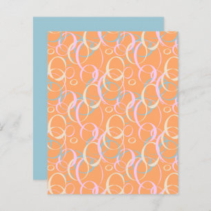 Bubbles Cream Rosa Aqua Orange Scrapbook Papper