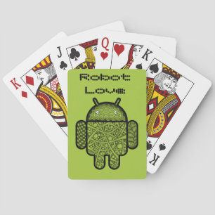 Bubbles Doodle-tecken för Android™-roboten Casinokort