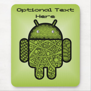 Bubbles Doodle-tecken för Android™-roboten Musmatta
