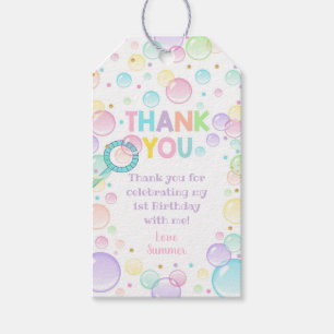 Bubbles Favor Taggs Bubbles - tack för Märkre Presentetikett