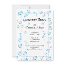 Bubbles Födelsedagsfest Roligt-inbjudan