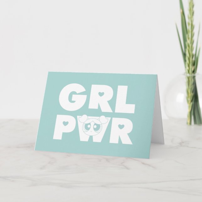 Bubbles: Girl Power Kort (Framsida)