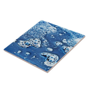 Bubbles isse Vatten Blue-Abstrakt Ceramic Tile Kakelplatta