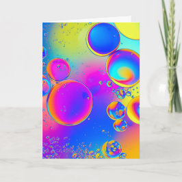 Bubbles Liquid Art Blank Kort