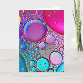 Bubbles Liquid Art Blank Kort