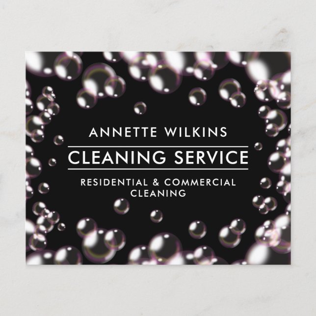 Bubbles mönster flygblad (Framsidan)