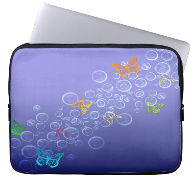 Bubbles n Butterflies Laptop Sleeve (Framsidan)