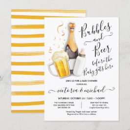 Bubbles- och Beer Baby Shower-inbjudan Inbjudningar