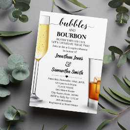 Bubbles och bourbon innan jag gör par duscha Inv Inbjudningar