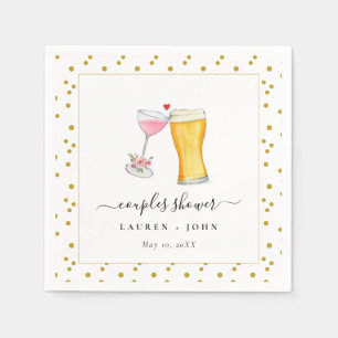 Bubbles och Brew Par dusch Napkins Pappersservett