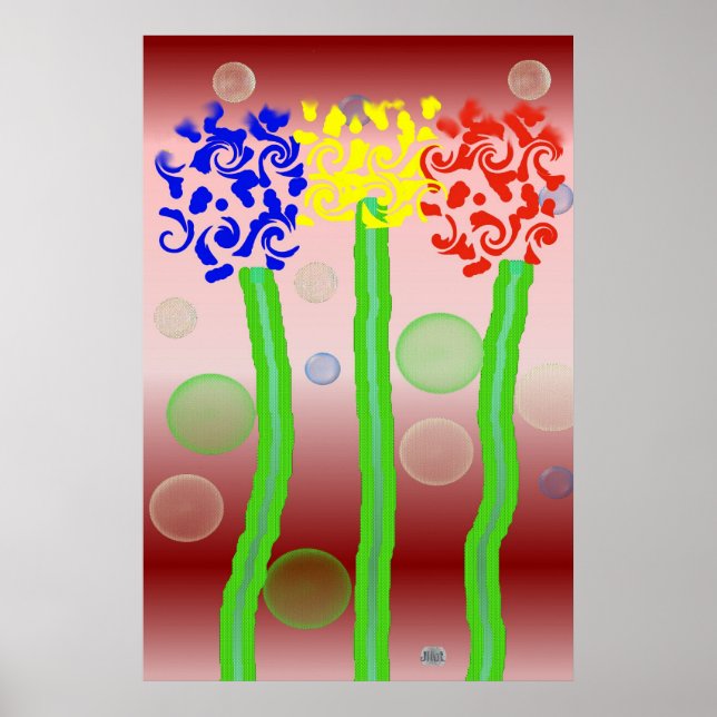Bubbles och Flowers Poster (Framsidan)