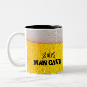 Bubbles och Froth Funny Man Cave Två-Tonad Mugg