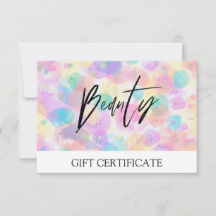 *~* Bubbles Pastel Trendig BEAUTY GIFT CARD