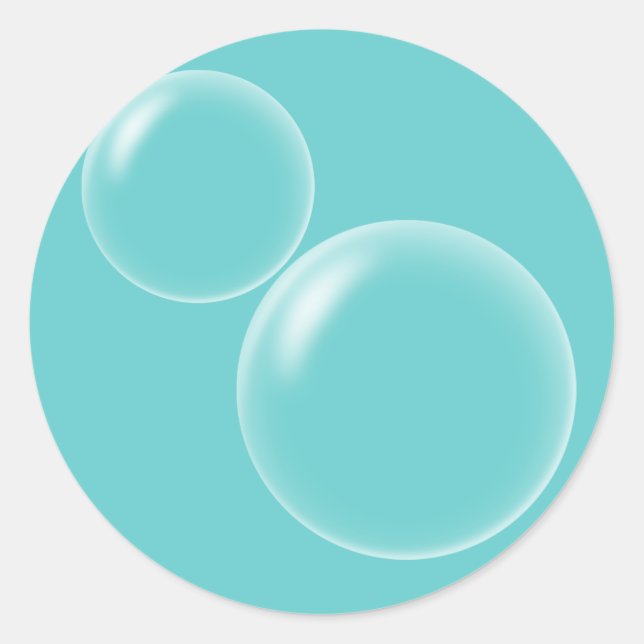 Bubbles Runt Klistermärke (Framsida)