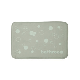 bubbles silver-grönt badrumsmatta