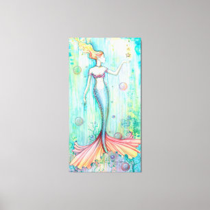 Bubbles Siren Fantasy Konst av Molly Harrison Canvastryck