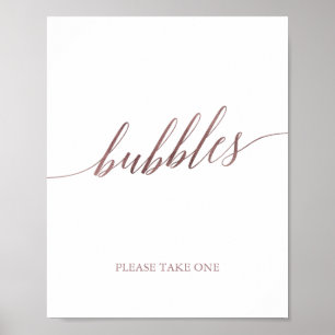Bubbles-skylt över elegant Guld Poster