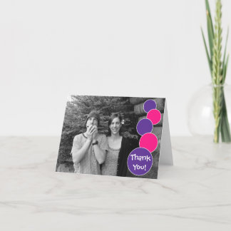 Bubbles Tacksamhetskort (Lila / Magenta Rosa) Tack Kort