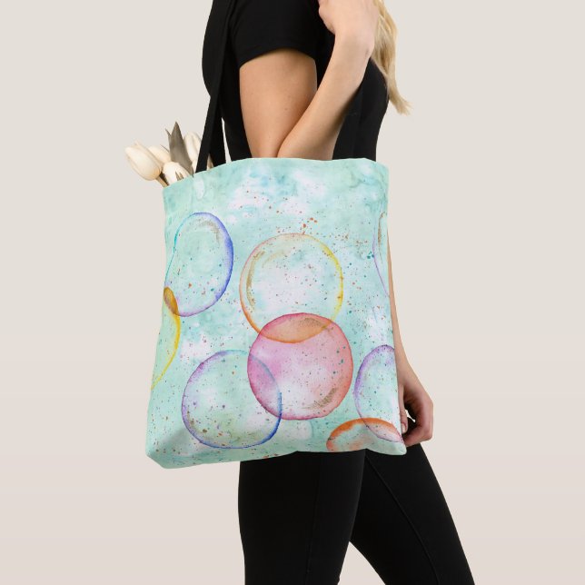 Bubbles Tote Bag Tygkasse (Närbild)