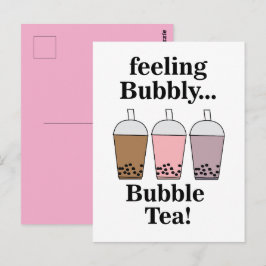 Bubbleteckedryck Roligt Vykort