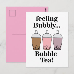 Bubbleteckedryck Roligt Vykort