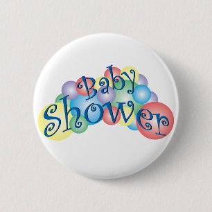 Bubblig baby shower knapp