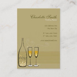 Bubblig flott modern chic för stilfull guld- visitkort